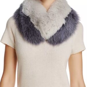 Two-Tone real fox fur scarf